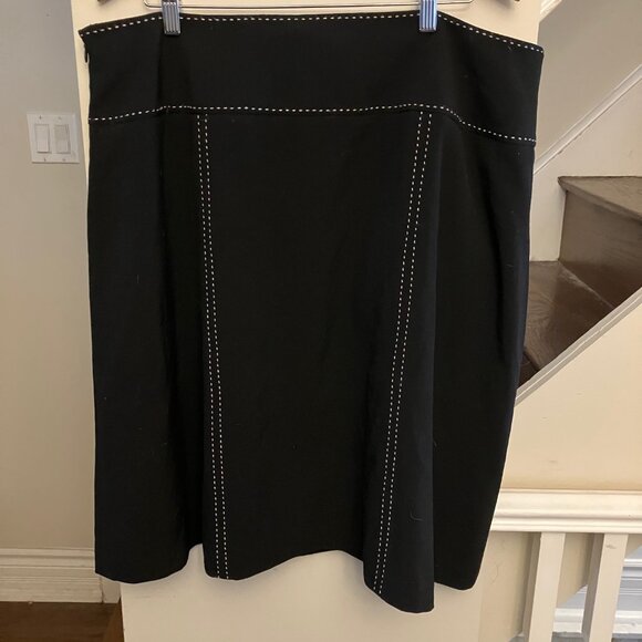 Black Skirt with White Stitching - Picture 6 of 10